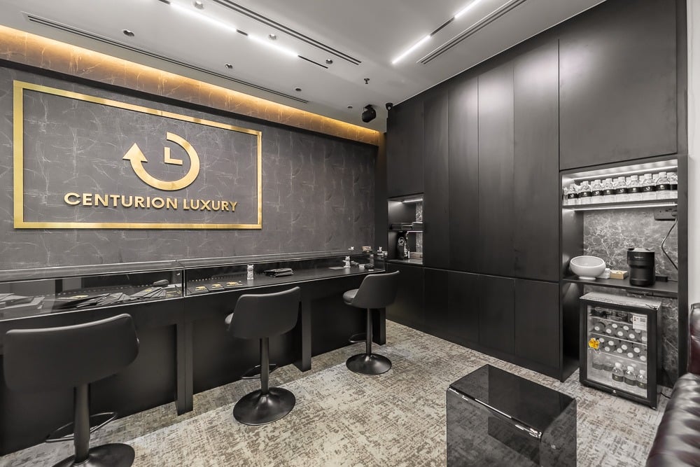 Luxury Watch Shop retail commercial interior with bespoke display vitrines