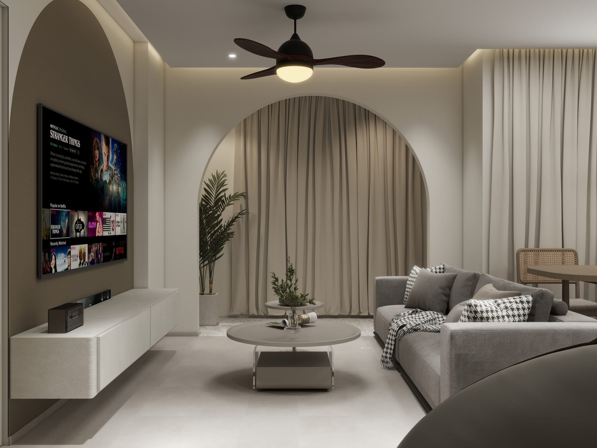 Pasir Ris Residential HDB BTO renovation featuring custom dining and living cabinetry